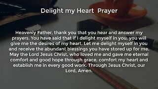 Delight my Heart Prayer (Powerful Prayer for Favor and Breakthrough)