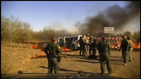 Texas Troopers, Border Patrol Rescue Victim Of A Human Smuggler From Burning Car