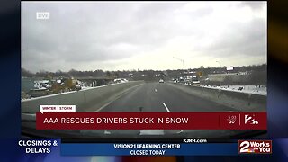 AAA rescues drivers stuck in snow