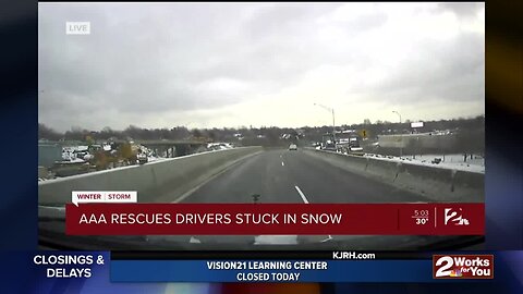 AAA rescues drivers stuck in snow