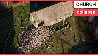 150-year-old church tower collapses shortly before Sunday service