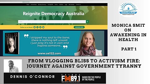 From Vlogging Bliss to Activism Fire: Monica Smit's Journey Against Government Tyranny" Part 1