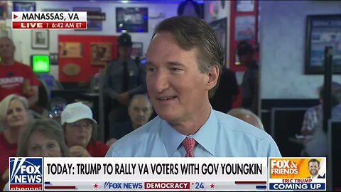 GLENN YOUNGKIN (R) VA TRUMP TO RALLY WITH GOV YOUNGKIN AS VA POLL SHOWS HIM TIED WITH BIDEN