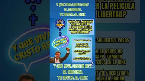 ¿SABÍAS QUE Y QUE VIVA CRISTO REY (EL ORIGINAL) ESTÁ REGALANDO BOLETOS PARA IR AL CINE?