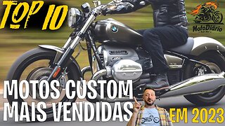 10 motos CUSTOM mais vendidas no BRASIL: BMW empata com HARLEY, mas ROYAL SEGUE LIDER