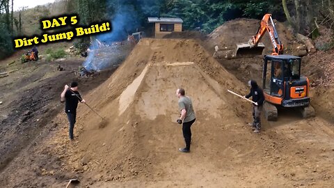 Back Garden Dirt Jump Build- Final Day with the Digger!