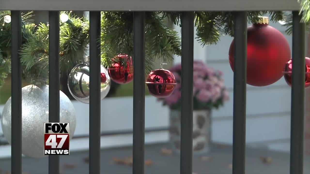 Christmas decorations popping up before Thanksgiving