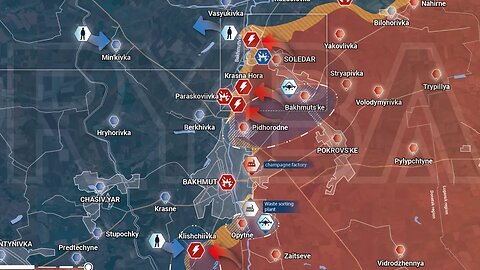 Ukraine Russian War, Rybar Map for January 14-15, 2023 Ukrainian Panics About Bakhmut