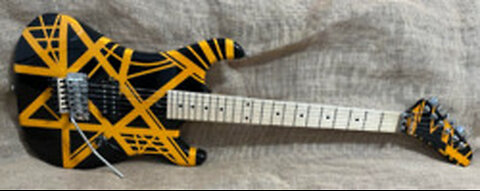 EVH Style Jacobs Guitar Black and Yellow. For Sale on eBay