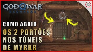 God of war Ragnarok, Como abrir os 2 portões nos túneis de Myrkr | Super dica