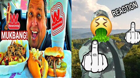 Wienerschnitzel Mukbang - BBQ Brisket Sandwich, & More! (JoeysWorldTour) REACTION!!! (BBT)