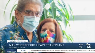 Man gets married before heart transplant