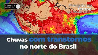 Previsão do tempo mostra chuvas com transtornos no norte do Brasil