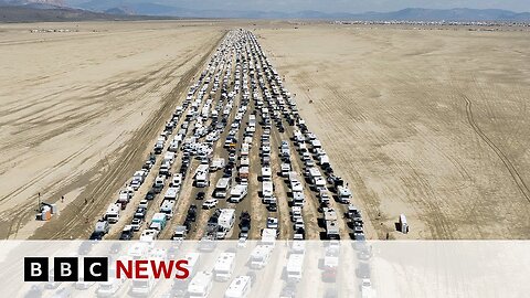 Burning Man: Huge queues as people leave festival