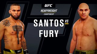 EA Sports UFC 4 Gameplay Tyson Fury vs Thiago Santos