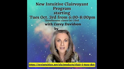 JOIN ME! New Intuitive Clairvoyant Program #claircoreenergywork #metaphysicalenergy #spirituality
