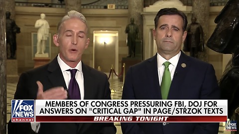 Rep. Trey Gowdy — FBI's Strzok, Mistress Text About Secret Society After The Election