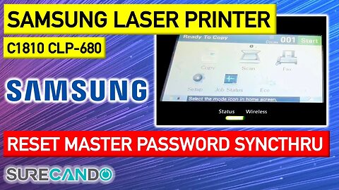 Samsung Laser Printer How to Reset Password Master Reset SyncThru Web Service