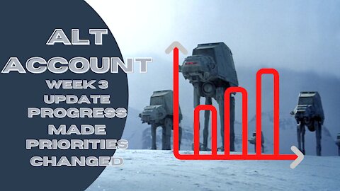 Alt Account Week 3 Update || Progress made, priorities realigned | Important Message! | SWGoH