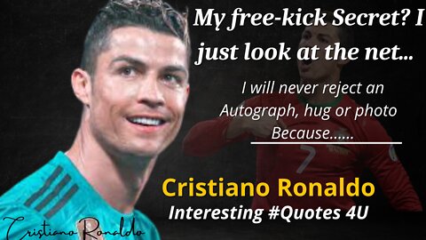 Cristiano Ronaldo interesting Quotes which are better known in youth to not to Regret in Old Age