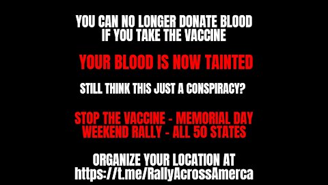 You can no longer Donate blood if you take the vaccine