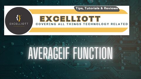 Excel - AverageIF Function