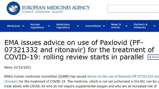 EMA Advice on Paxlovid-Ritonavir Treatment of COVID-19