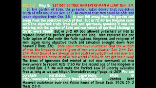 Ecc. 1-2 MEN ALWAYS HAVE THEIR THUMBS ON THE SCALES OF JUSTICE! LET GOD BE TRUE AND EVERY MAN A LIAR ROM. 3:4!