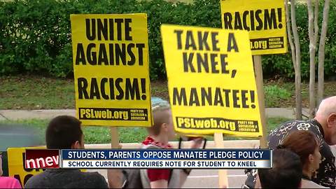 Manatee students protest school 'note' policy to 'take a knee'