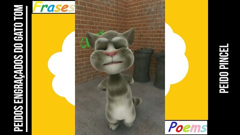 Peidos engraçados do gato tom: Peido pincel, pode pintar a qualquer momento! [Frases e Poemas]