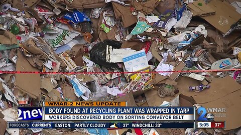Detectives investigating after body found at Baltimore County Recycling Plant