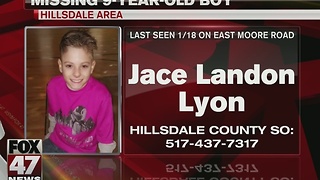 Hillsdale area boy reported missing