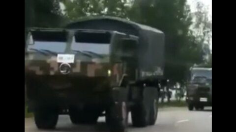 Chinese Military Convoy Enters Ukraine from Russia