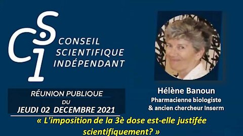 CSI n°34 - Hélène Banoun - L'imposition de la 3è dose est-elle justifée scientifiquement