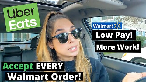 Uber Eats Driver Ride Along | Accept Every Walmart Order | Part 1