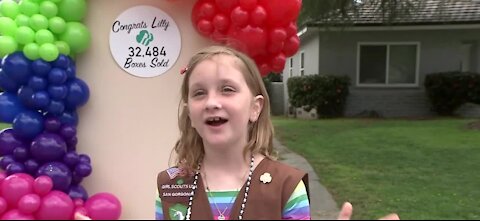 8-year-old cancer survivor breaks record for sold Girl Scout Cookies