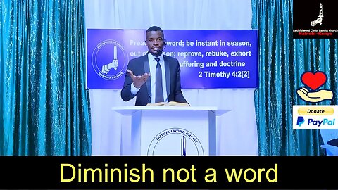 Diminish not a word | Pastor Paul Weringa