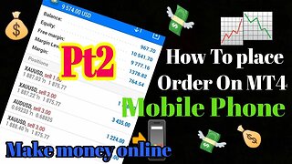 HOW TO PLACE AN ORDER ON METATRADER 4 (MT4) ANDROID PHONE : FOREX FOR BEGINNERS ( pt2 )