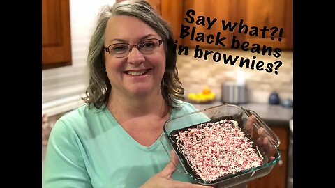 What?! Black bean brownies? Delicious Chocolaty Candy Cane Triangles
