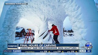 Final hours of carving at Breckenridge Snow Sculptures Championship