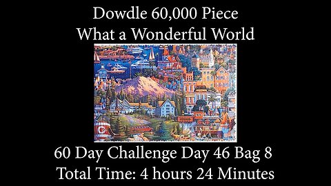 60,000 Piece Challenge What a Wonderful World Jigsaw Puzzle Time Lapse - Day 46 Bag 8!