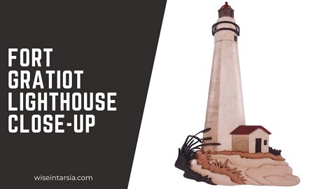 A Close Up View Of The Fort Gratiot Lighthouse Intarsia Woodworking Project