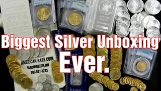 1 Year of Silver Stacking. Biggest silver unboxing I've ever done.