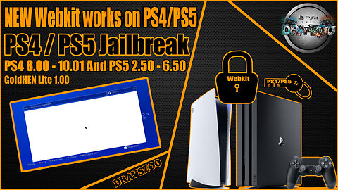 NEW Webkit Works on PS4 Firmwares 8.00 to 10.01 and PS5 1.00 to 6.50 | New GoldHEN Lite v1.0