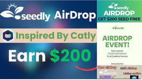 atualização da plataforma seedly airdrop de 200 corre que ainda da tempo!