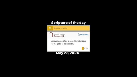 05/23/24 Scripture of the day