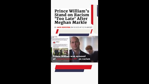 Too little too late, #PrinceWilliam takes a stand against #racism not for #princeharry