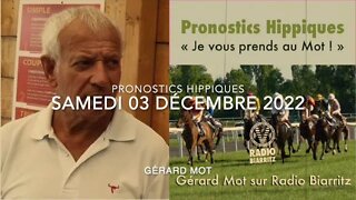 Pronostics hippiques de Gérard Mot du samedi 03 12 2022 SD 480 p