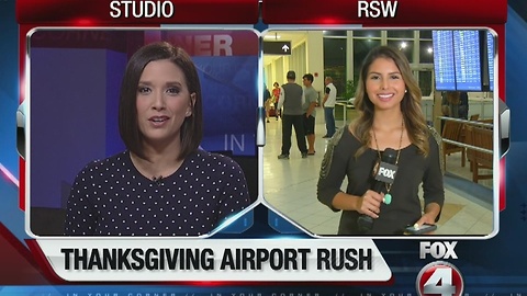 SWFL airport traffic Thanksgiving live report 630