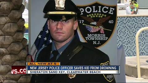 New jersey Police Officer saves kid from drowning
